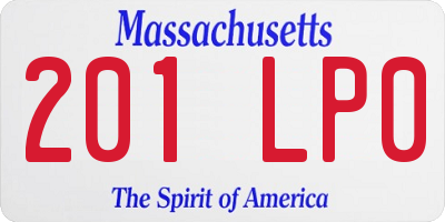 MA license plate 201LP0