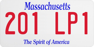 MA license plate 201LP1