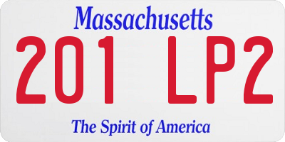 MA license plate 201LP2