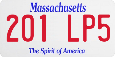 MA license plate 201LP5
