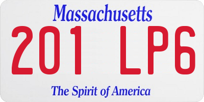 MA license plate 201LP6