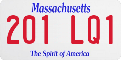 MA license plate 201LQ1