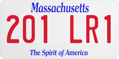 MA license plate 201LR1