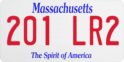MA license plate 201LR2