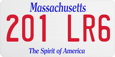 MA license plate 201LR6