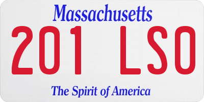MA license plate 201LS0