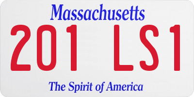 MA license plate 201LS1