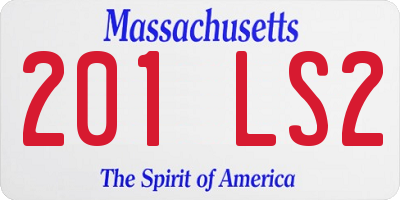 MA license plate 201LS2