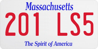 MA license plate 201LS5
