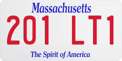 MA license plate 201LT1