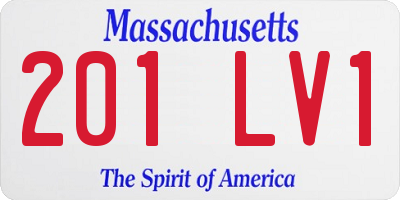 MA license plate 201LV1