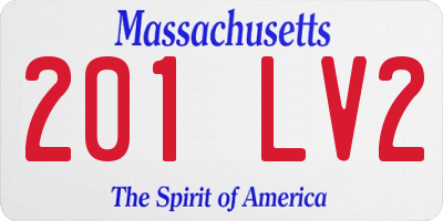 MA license plate 201LV2