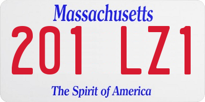 MA license plate 201LZ1