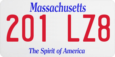 MA license plate 201LZ8