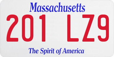 MA license plate 201LZ9