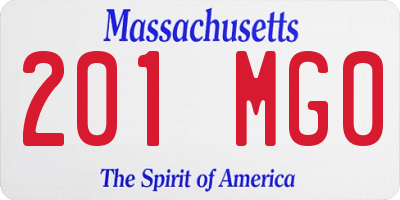 MA license plate 201MG0
