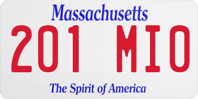 MA license plate 201MI0
