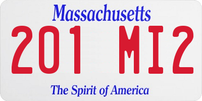 MA license plate 201MI2