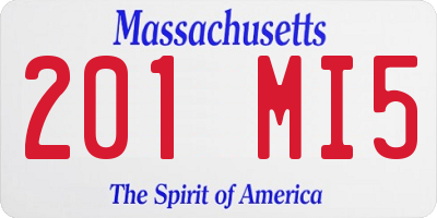 MA license plate 201MI5