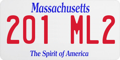 MA license plate 201ML2