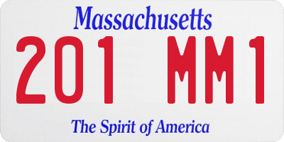 MA license plate 201MM1