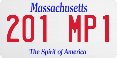 MA license plate 201MP1