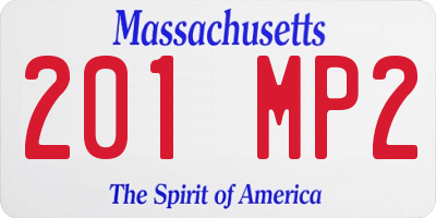MA license plate 201MP2