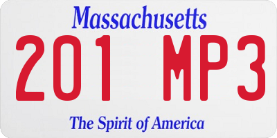 MA license plate 201MP3