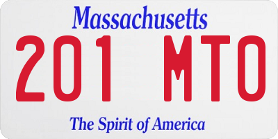 MA license plate 201MT0