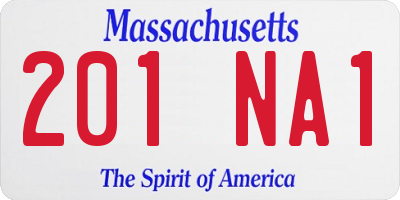 MA license plate 201NA1