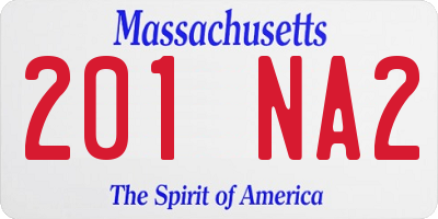 MA license plate 201NA2