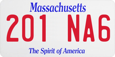 MA license plate 201NA6