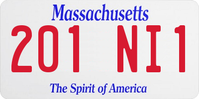MA license plate 201NI1