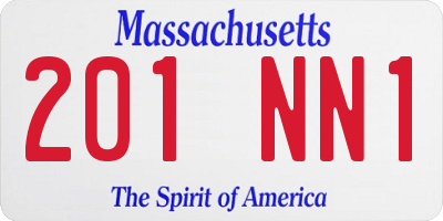MA license plate 201NN1