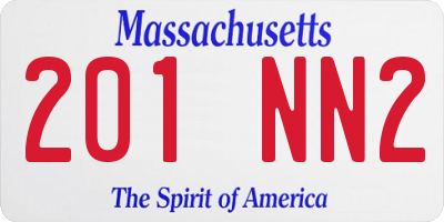 MA license plate 201NN2