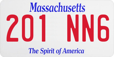MA license plate 201NN6