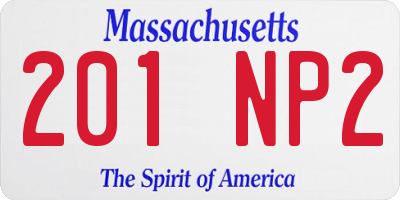 MA license plate 201NP2