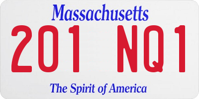 MA license plate 201NQ1