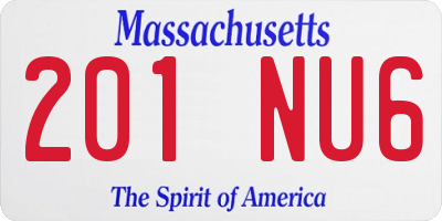 MA license plate 201NU6