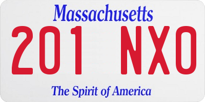 MA license plate 201NX0