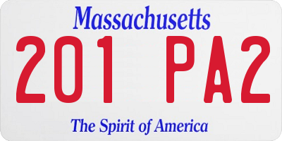 MA license plate 201PA2