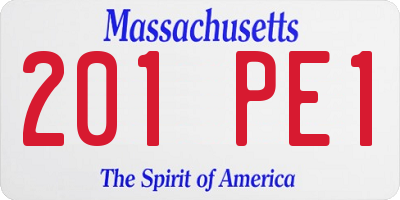 MA license plate 201PE1