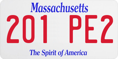 MA license plate 201PE2