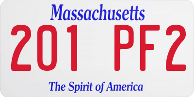 MA license plate 201PF2