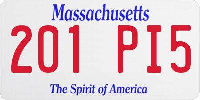 MA license plate 201PI5