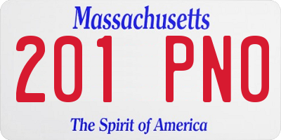 MA license plate 201PN0