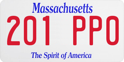 MA license plate 201PP0