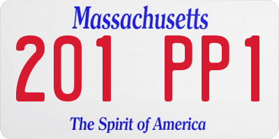 MA license plate 201PP1