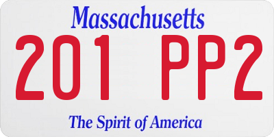 MA license plate 201PP2