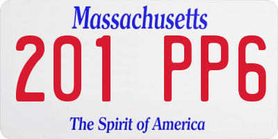 MA license plate 201PP6